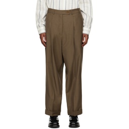 Brown Tailoring Trousers 241909M191001