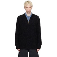 Black Half Zip Sweater 232909M212001