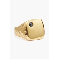 Gold-plated onyx ring