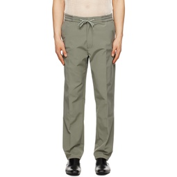 Green Relaxed Trousers 231366M191001