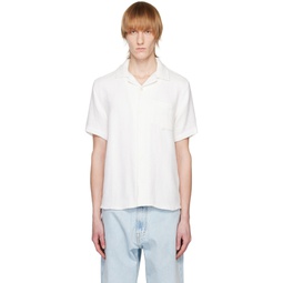 White Macro Plaid Shirt 231569M192006