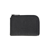 Black Large Zippered Wallet 232559M164003