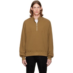 Brown Cooper Half Zip Sweater 222750M202001