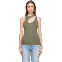 Taupe Verona Cut Out Tank Top 231750F111022