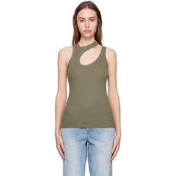 Taupe Verona Cut Out Tank Top 231750F111022
