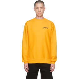 Yellow Script Sweatshirt 222503M204003