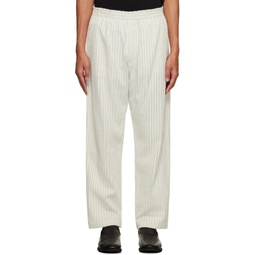 Off White Stripe Trousers 232735M191000