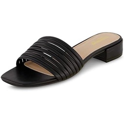 CUSHIONAIRE Womens Nino strappy low block heel slide sandal +Memory Foam and Wide Widths Available