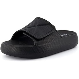CUSHIONAIRE Womens Biggie recovery slide sandal with +Comfort and adjustable strap