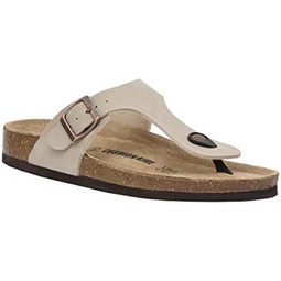 CUSHIONAIRE Womens Leah Cork footbed Sandal with +Comfort