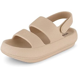 CUSHIONAIRE Womens Fuji sandal with adjustable strap and +Comfort