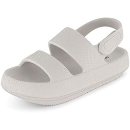 CUSHIONAIRE Womens Fuji sandal with adjustable strap and +Comfort