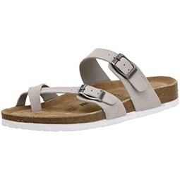 CUSHIONAIRE Womens Luna Cork footbed Sandal with +Comfort