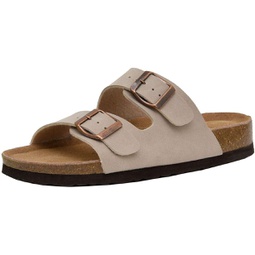 CUSHIONAIRE Womens Lane Cork footbed Sandal with +Comfort, STONE 7 W