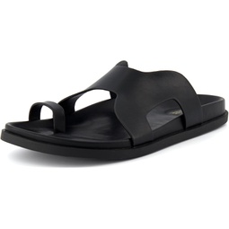 CUSHIONAIRE Womens Lover footbed sandal with +Comfort, Wide Widths Available, Black 9