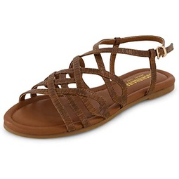 CUSHIONAIRE Womens Joanna flat sandal +Comfort Foam, Wide Widths Available