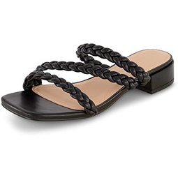 CUSHIONAIRE Womens Newton braided low block heel sandal +Memory Foam and Wide Widths Available