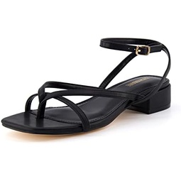 CUSHIONAIRE Womens Novella low block heel sandal +Memory Foam and Wide Widths Available