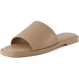 CUSHIONAIRE Womens Tudor slide sandal +Memory Foam, Wide Widths Available