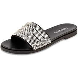 CUSHIONAIRE Womens Millie rhinestone slide sandal
