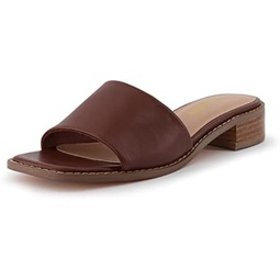 CUSHIONAIRE Womens Sage low block heel slide sandal +Memory Foam and Wide Widths Available