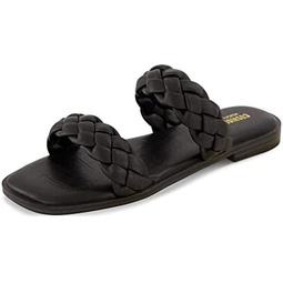 CUSHIONAIRE Womens Vicki braided slide sandal +Memory Foam, Wide Widths Available