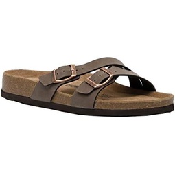 CUSHIONAIRE Womens Liza Cork Footbed Sandal With +Comfort
