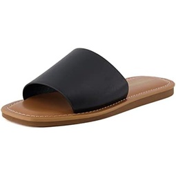 CUSHIONAIRE Womens Spicy slide Sandal with Memory Foam