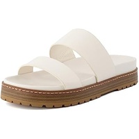 CUSHIONAIRE Womens Noho flatform footbed sandal with +Comfort, Wide Widths Available