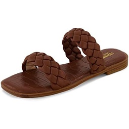 CUSHIONAIRE Womens Vicki braided slide sandal +Memory Foam, Wide Widths Available