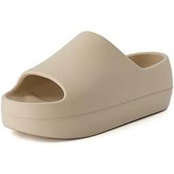CUSHIONAIRE Womens Harrison platform slide sandal with +Comfort