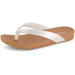 CUSHIONAIRE Womens Jacey thong footbed sandal +Comfort Foam