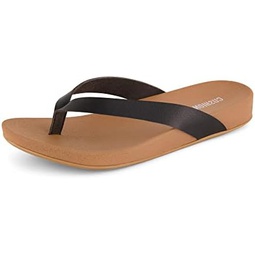CUSHIONAIRE Womens Jacey thong footbed sandal +Comfort Foam
