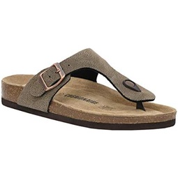 CUSHIONAIRE Womens Leah Cork footbed Sandal with +Comfort