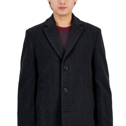 Mens Prosper Wool-Blend Slim Fit Overcoat