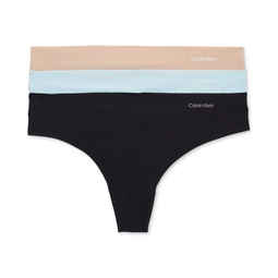 Womens Invisibles 3-Pack Thong Underwear QD3558