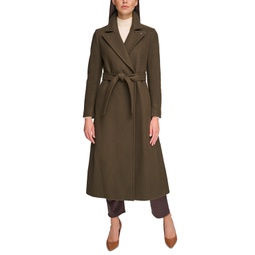 Womens Belted Wrap Coat