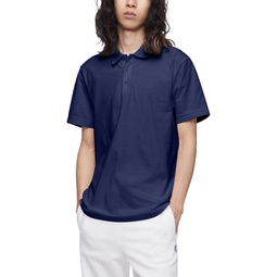 Mens Regular-Fit Smooth Cotton Monogram Logo Polo Shirt