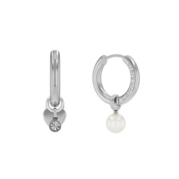 Womens Stainless Steel Huggie Earrings Gift Set