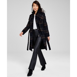 Womens Wool Blend Belted Wrap Coat Created for Macys