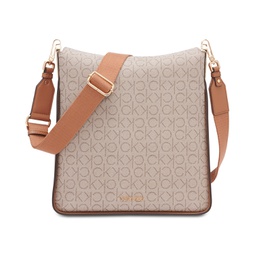 Fay Large Adjustable Signature Crossbody with Magnetic Top Closure