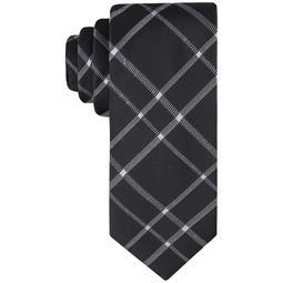 Mens Stitch Plaid Extra Long Tie