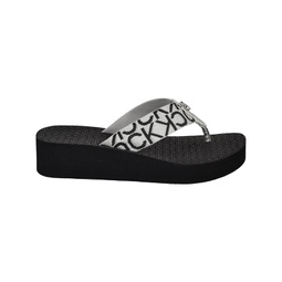 Womens Meena Casual Platform Flip-Flop Sandals