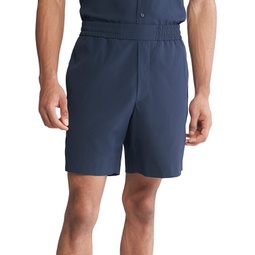 Mens Classic-Fit Textured 7 Seersucker Shorts