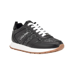 Womens Carlla Round Toe Lace-up Sneakers