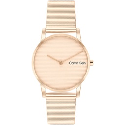 Womens CK Feel Carnation Gold-Tone Stainless Steel Mesh Watch 30mm