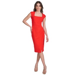 Womens Ruched Sheath Dress