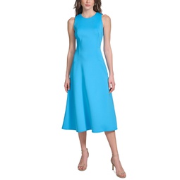 Womens A-Line Midi Dress