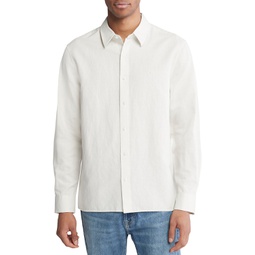 Mens Classic-Fit Textured Button-Down Shirt