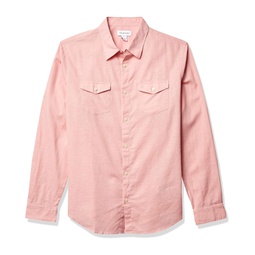 Calvin Klein Long Sleeve Stretch Cotton Linen Button Down Shirt